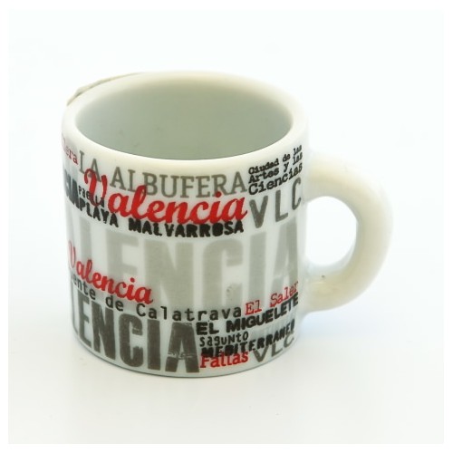 MINI MUG IMAN VALENCIA LETRAS