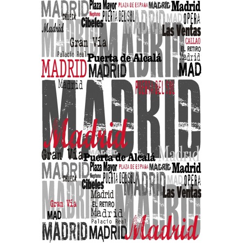 IMAN FOTO. MADRID LETRAS BL.