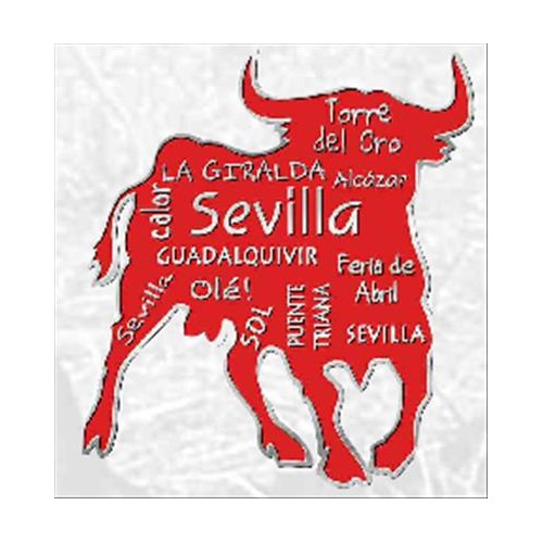 IMAN SEVILLA TORO LETRAS ROJO