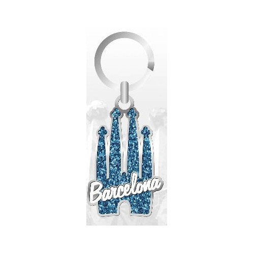 LLAVERO SAGRADA FAMILIA PUR. AZUL
