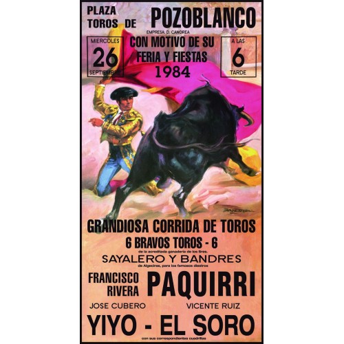 CARTEL TORO PAQUIRRI Nº 1