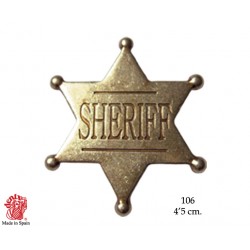 PLACA SHERIFF 6 PUNTAS