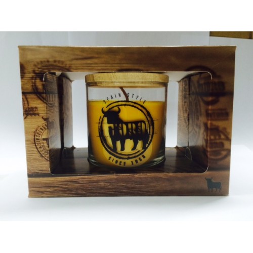 VELA CON TAPA DE MADERA Modelo 3