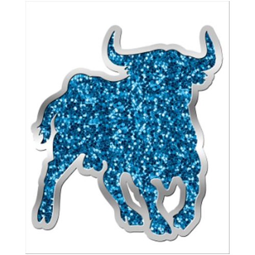 PIN TORO PURPURINA AZUL