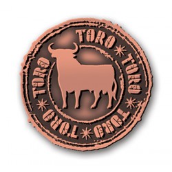 PIN SELLO TORO COBRE VIEJO