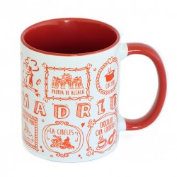 MUG MADRID TIZA ROJO