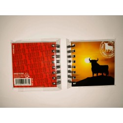 LIBRETA 7X7 TORO ATARDECER