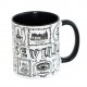 MUG SEVILLA TIZA NEGRO