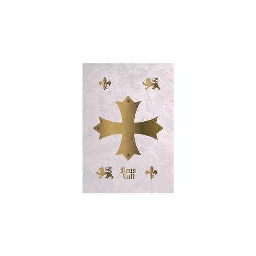 LIBRETA ESCUDO CRUZ TEMPLARIA DORADA
