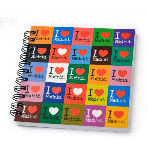 LIBRETA 15X15 MADRID I LOVE COLORES