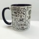 MUG ZARAGOZA TIZA NEGRO