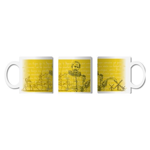 MUG AMARILLO CERVANTES