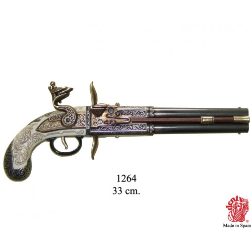 PISTOLA 2 CAÑONES ING. 1750