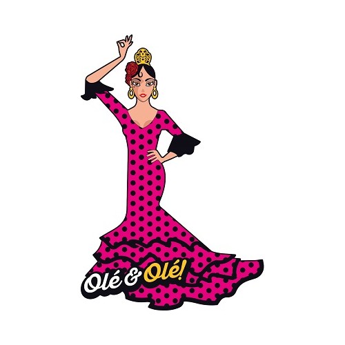 IMAN BAILAORA FLAMENCA FUCSIA 3