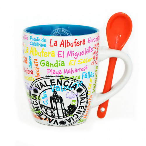 MUG C/CUCHARA VALENCIA SELLO