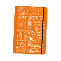 LIBRETA VALENCIA TIZA NARANJA