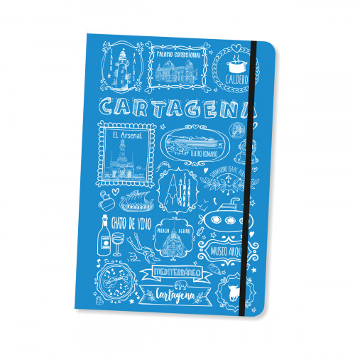 LIBRETA CARTAGENA TIZA AZUL