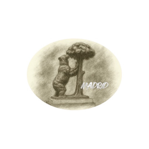 IMAN CER. OVALADO MADRID OSO Y MADROÑO